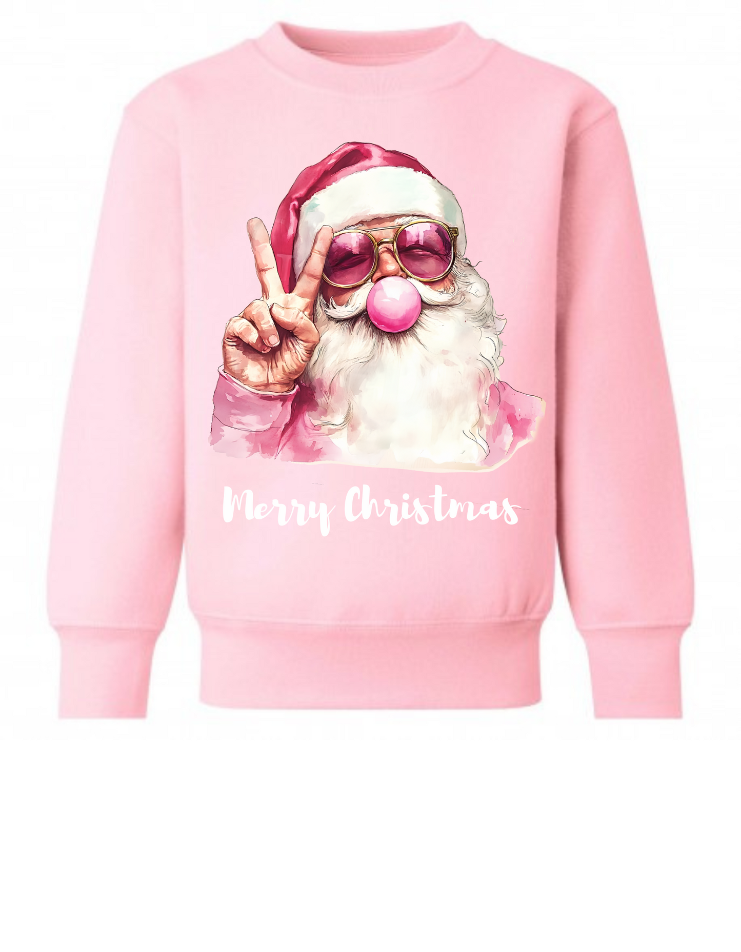 Pink Santa Bubble-gum Sweater