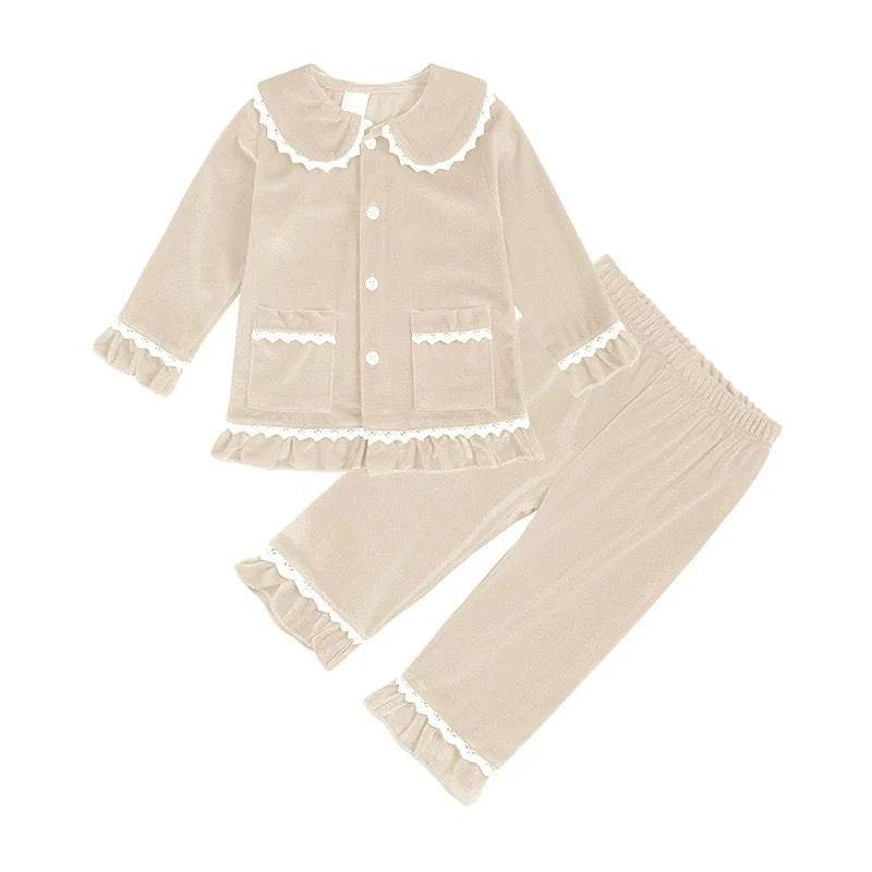 Girl's Cotton Velour Pyjamas